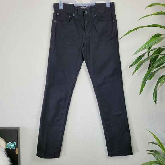 RSQ New York Slim Straight Very Black Jeans NWOT 32x34 Tilly's Casual Work - Picture 2 of 6